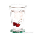 OEM фармоишии Borosilicate Double Wall Glass Cup